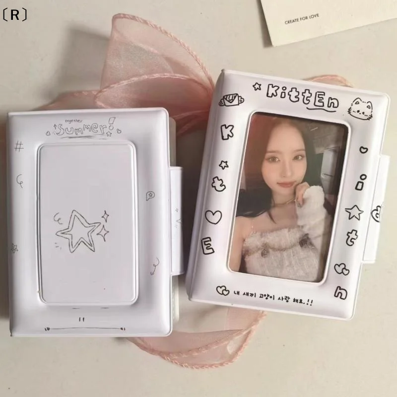 〔R〕3 Inch 32 Slot Photo Card Card Holder Kpop Binder Idol Postcard Lomo Card Photo Album Collector Card Binder Photocards - view 3