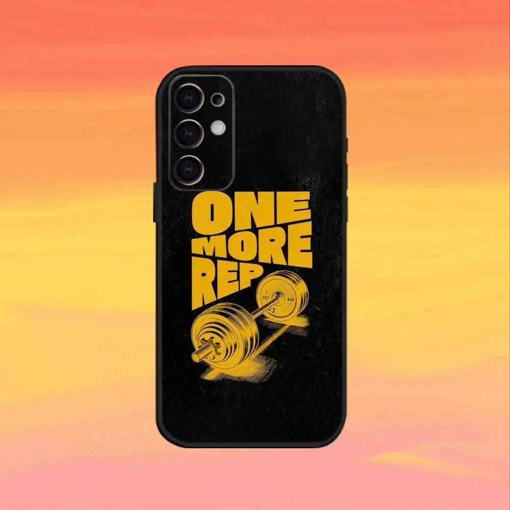 Casing Ponsel Bodybuilding G-Gym Fitness Untuk Samsung S25,S24,S21,S22,S23,S30,Ultra,S20,Plus,Fe,Note,5G Hitam