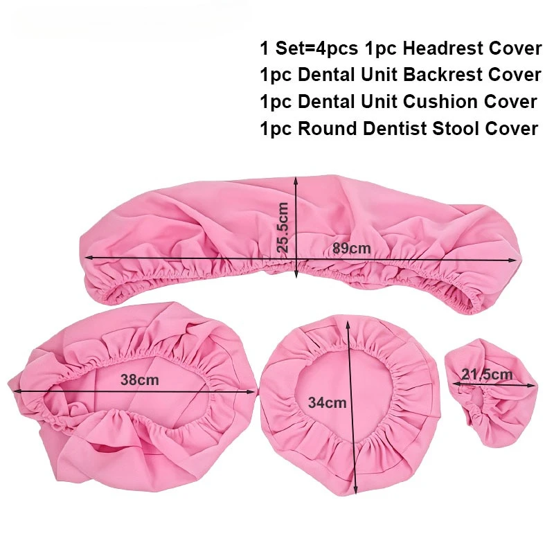 1Set Elastic Fiber Fabric Dental Chair Covers: 4-Piece Set of Wash-Free, Stretchable, Soft Fabric Dental Protective Covers