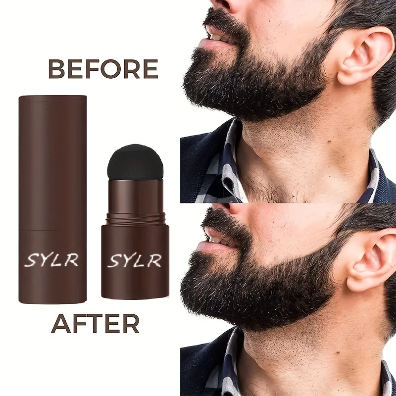 3in1 Beard Shaping Pen Brush Lasting Waterproof Men's Beard Filling Powder Pen Natural Gentle Look For Man Mustache Styling Out