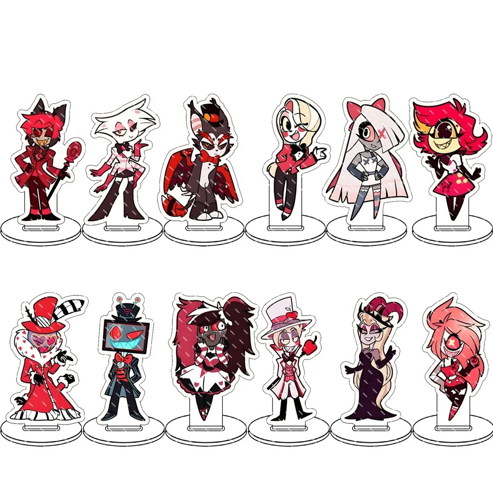 

Для отеля Hazbin 10 см акриловая подставка Чарли Морнингстар Вагги Аластор Вокс Адам Экзорцист аниме периферийные устройства праздничный подарок