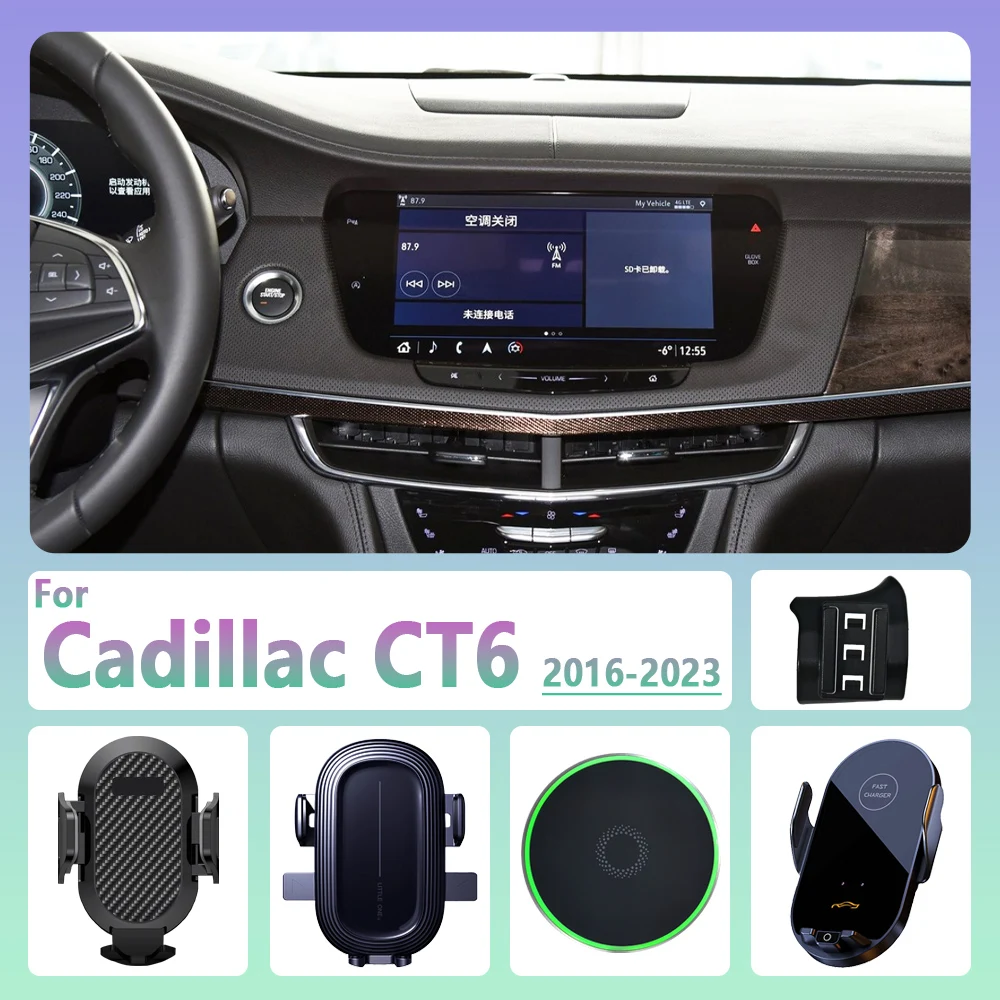 For Cadillac CT6 2016 2017 2018-2023 Car Phone Holder Wireless Charging Magnetic Phone Holder Car Magsafe Support Accessories