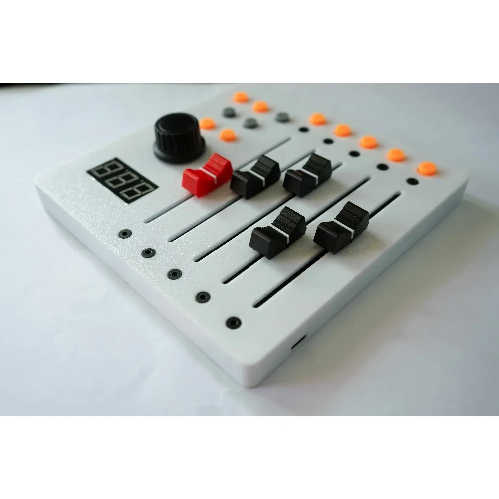 5-Channel Long Fader MIDI Controller wiTransport Control Module Type-C Wired for Live Streaming Music Studio Recording
