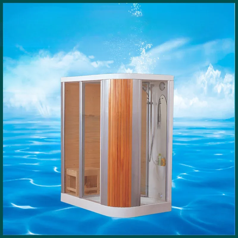 Health Sauna Steam Room  Dry and Wet Steam Combination Room Sauna Steam Shower Room