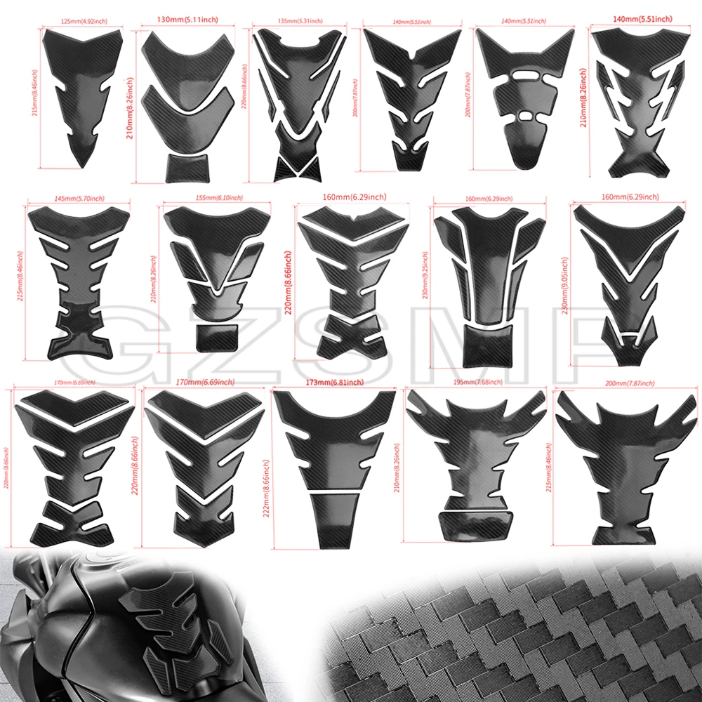 

fit For Motorcycle Universal Fishbone 5D Carbon Fiber Fishbone Stickers Motorcycle Tank Pad Tankpad Protector