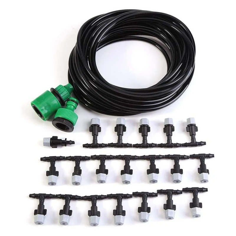 

ABUL-DIY Garden Patio Misting Mini Flow Drip Irrigation Misting Cooling System With Mist Nozzle Sprinkler For Plant Flower
