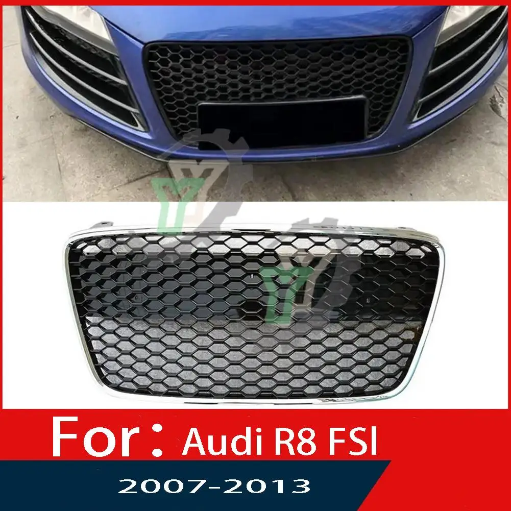 

For Audi R8 2007 2008 2009 2010 2011 2012 2013 Car Front Bumper Grille Centre Panel Styling Upper Grill