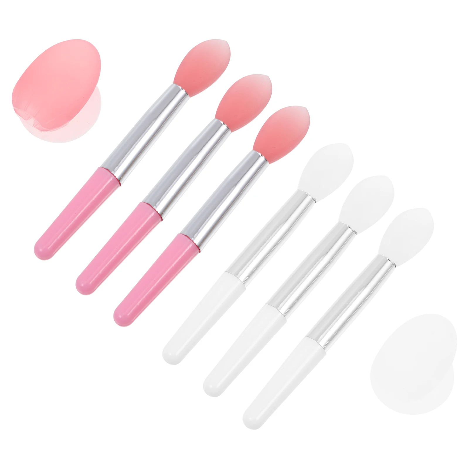 2 Sets Lippen-Silikon-Applikatorpinsel für Frauen, Lippenstift-Werkzeug, feine, sanfte Verwendung, flüssige Kosmetik, Make-up