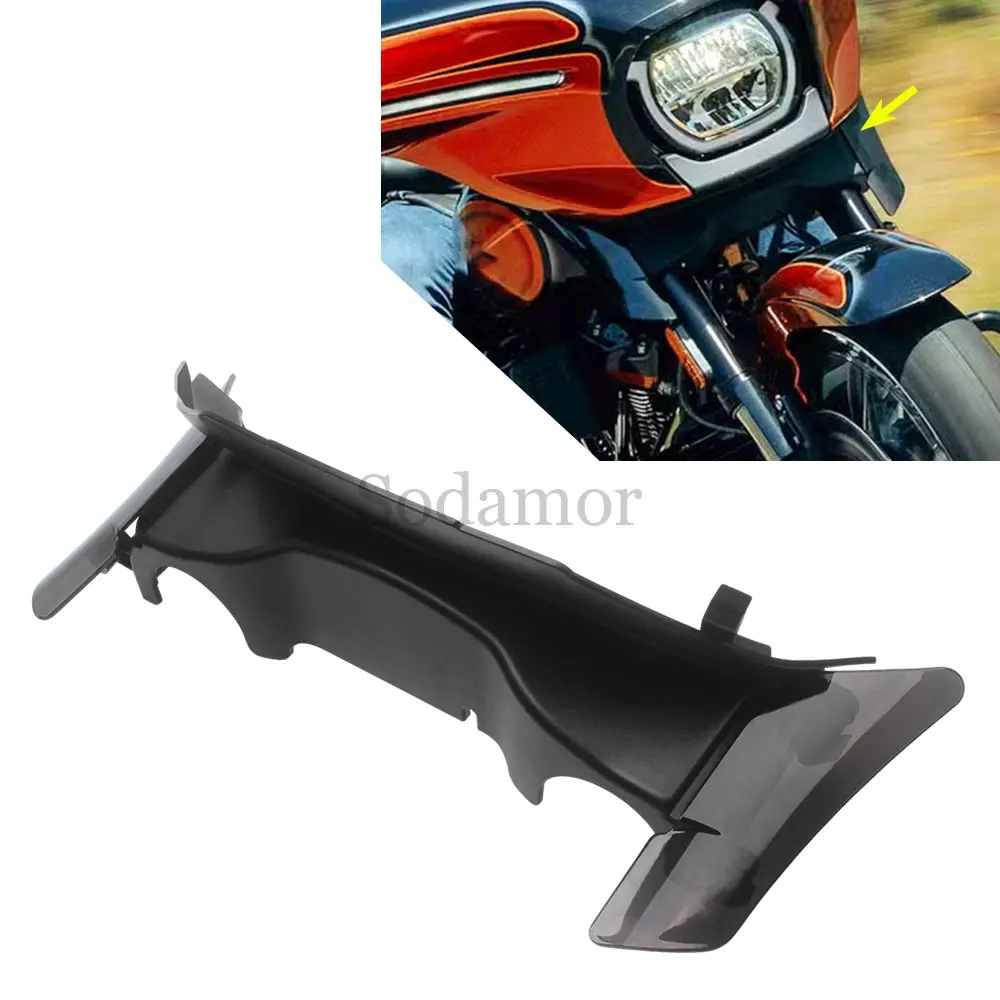 

Дефлектор воздуха для переднего обтекателя мотоцикла, 23, с одним фонарем, черный, для установки на переднюю вилку, подходит для HARLEY-DAVIDSON FLHXSE FLHX 2023-2025