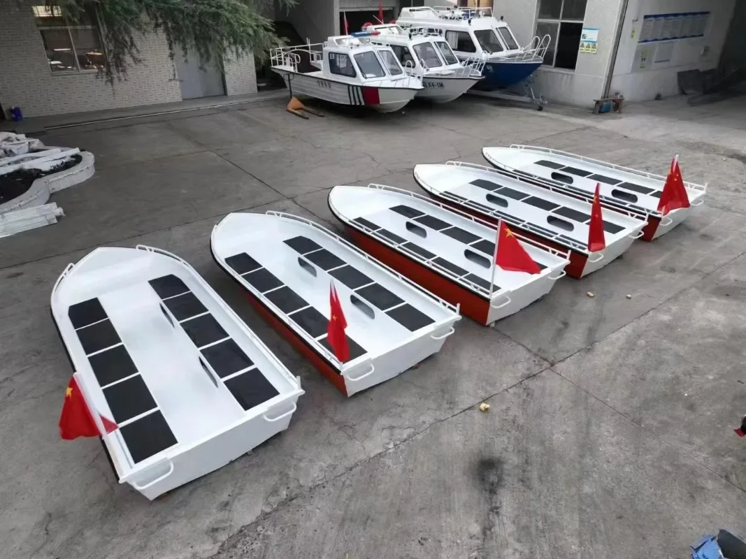 Aluminum plate rowing boat fishing boat