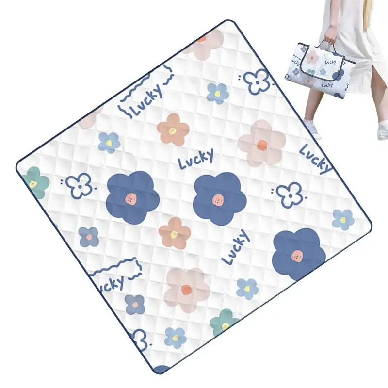 

Picnic Mat Park Blanket With Handle Portable Camping Rug Waterproof Washable Foldable Grass Mattress Camp Bedding For Women Men
