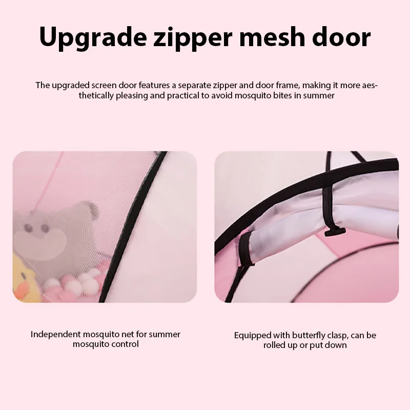 Tiendas de campaña para niños, tienda plegable con bonito oso sin montaje, casa de juegos, diversión interior/exterior, tienda emergente, juguetes para niños pequeños y niñas