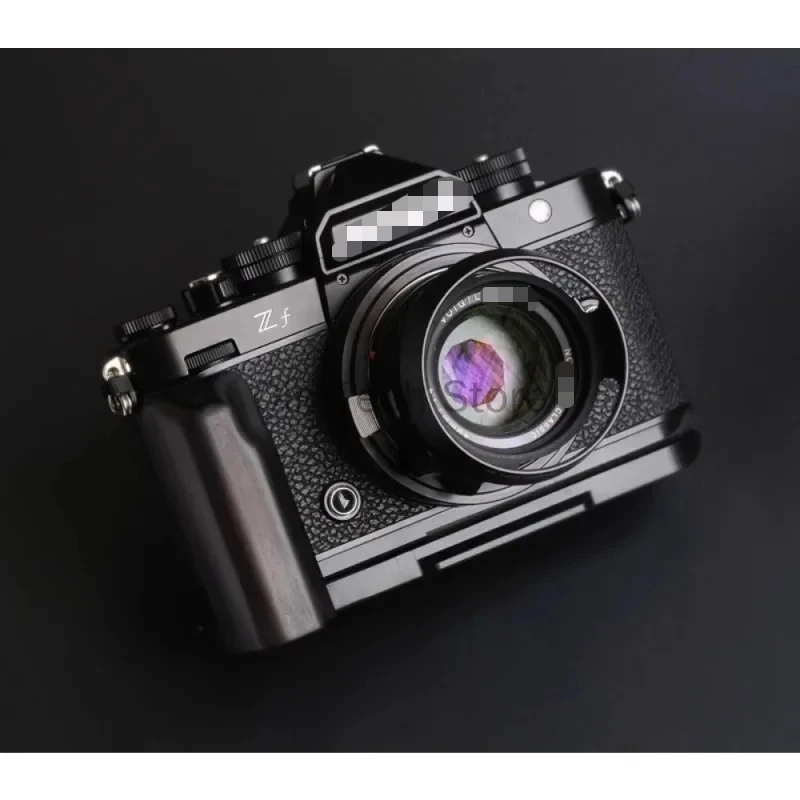 Ebony Walnut Lightweight Wooden Hand Grip Quick Release L Plate Bracket Mount Clamp Tripod Base for Nikon ZF Digital Camera