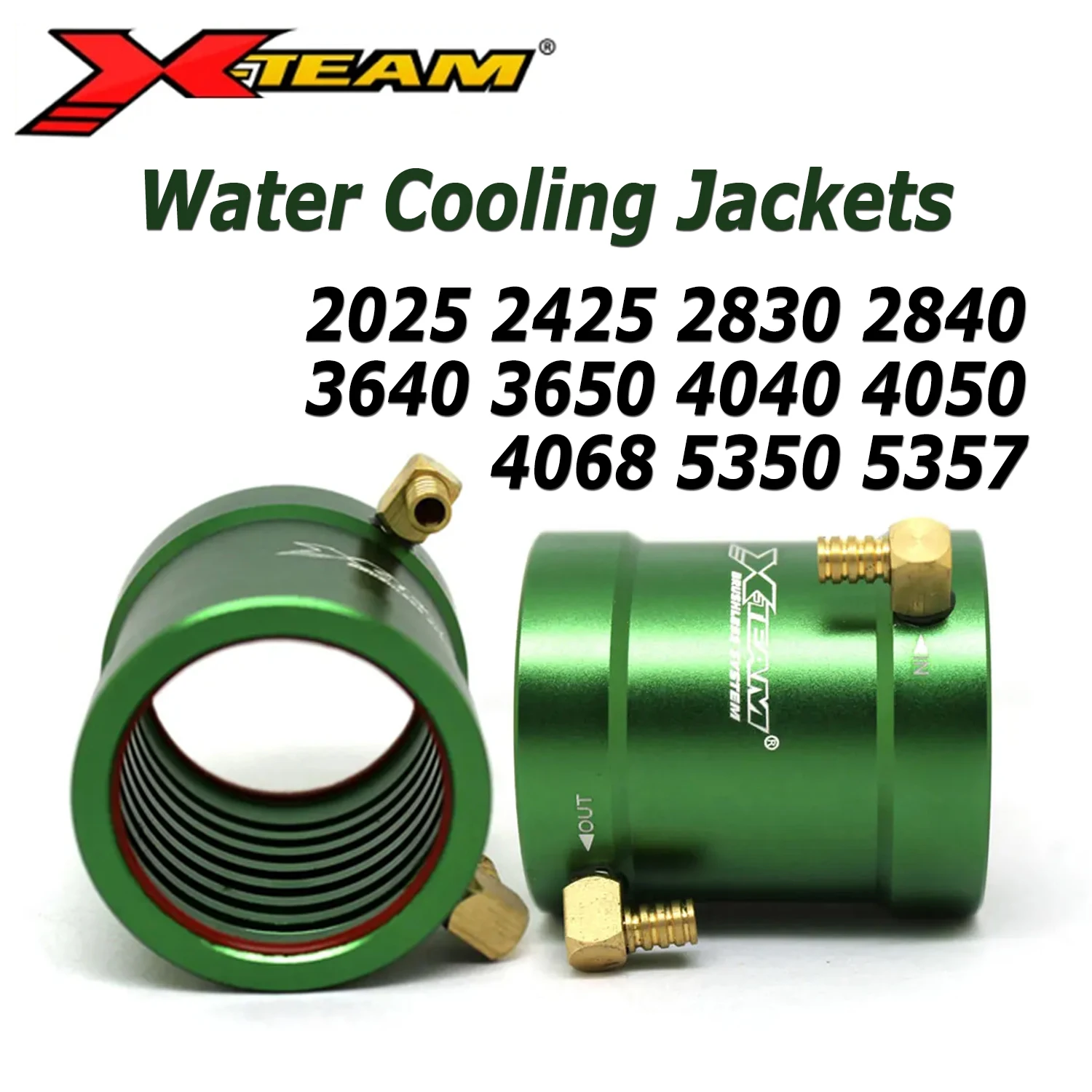 X-TEAM Water Cooling Jackets All-metal for RC Boats Brushless Motor 2025 2425 2830 2840 3640 3650 4040 4050 4068 5350 5357 Parts