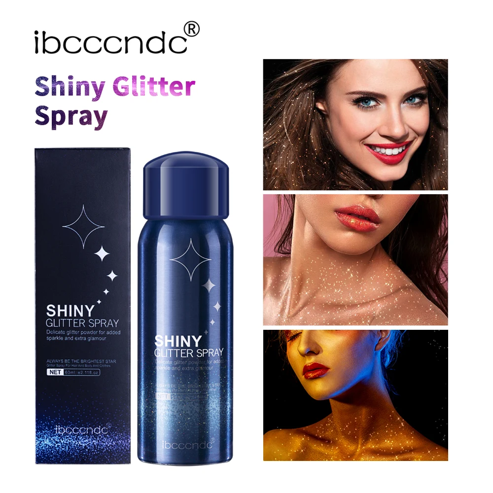 ibcccndc ヘア＆ボディグリッター ボディシマーメイクアップ 3個入り ナイトクラブ パーティー ボディスプレーミスト シャインメイクアップ グリッタースプレー コスメ