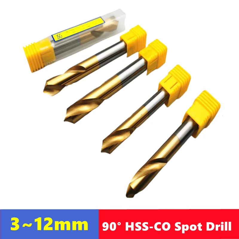 M35-CO HSS 90 degree centering drill 3-12mm, used for CNC machine tool chamfering positioning guide holes