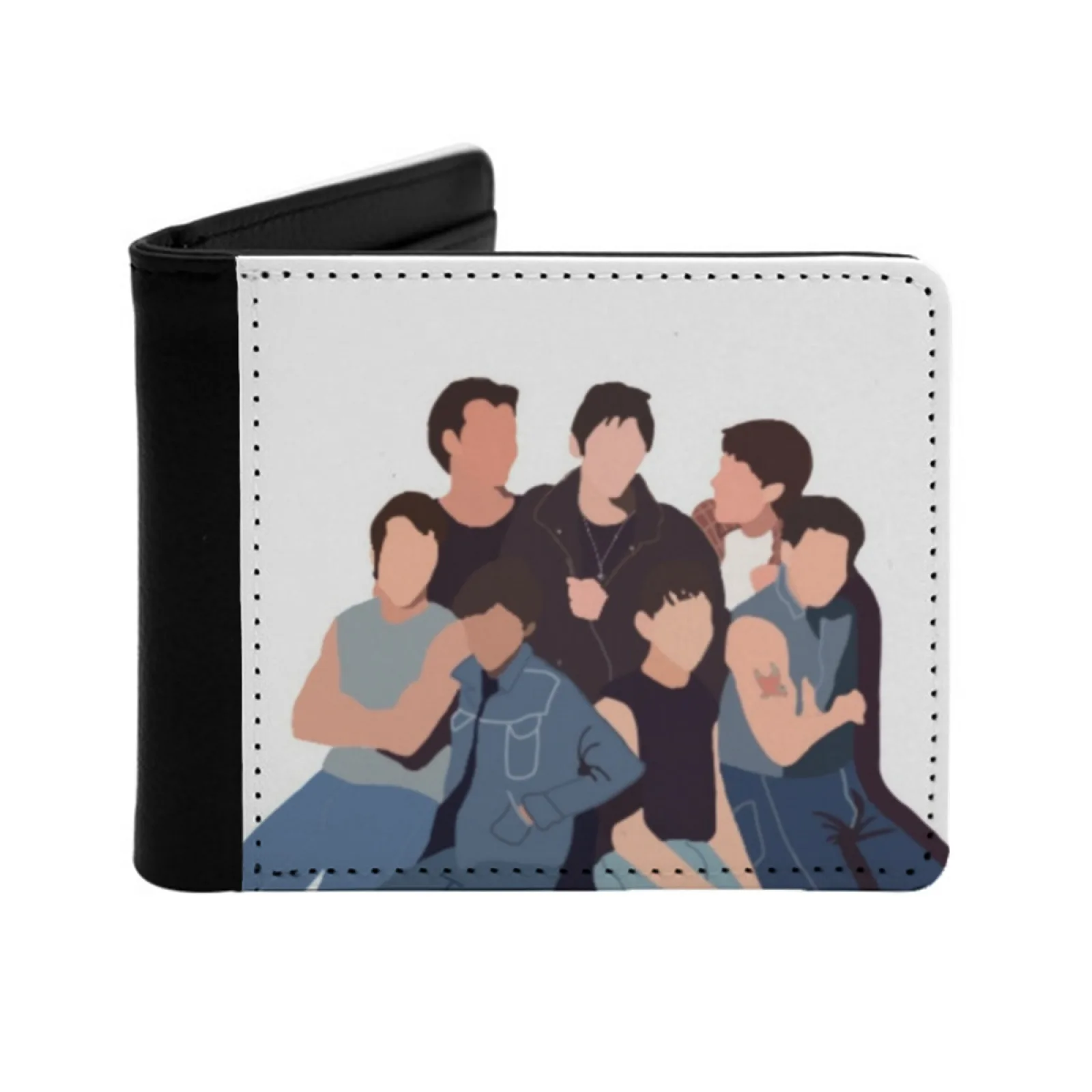 

Кожаные мужские кошельки The Outsiders, кошелек с держателем для кредитных карт, черный кошелек The Outsiders Outsiders Ponyboy Ponyboy Curtis C Thomas