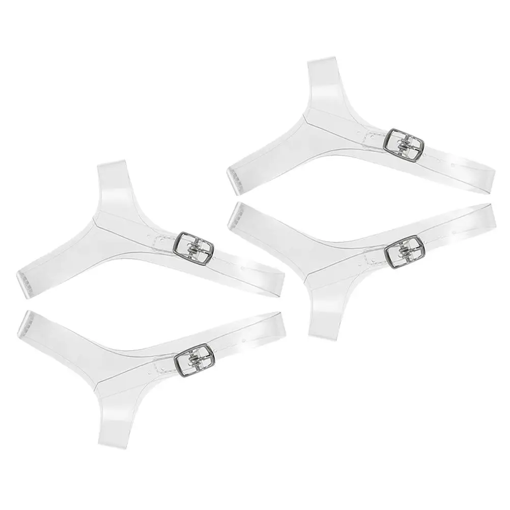 2 Pairs High Heels Anti-slip Straps Tpu Detachable Clear Plastic Ankle Accessories Replacement Shoe Laces for Women Shoes Hold