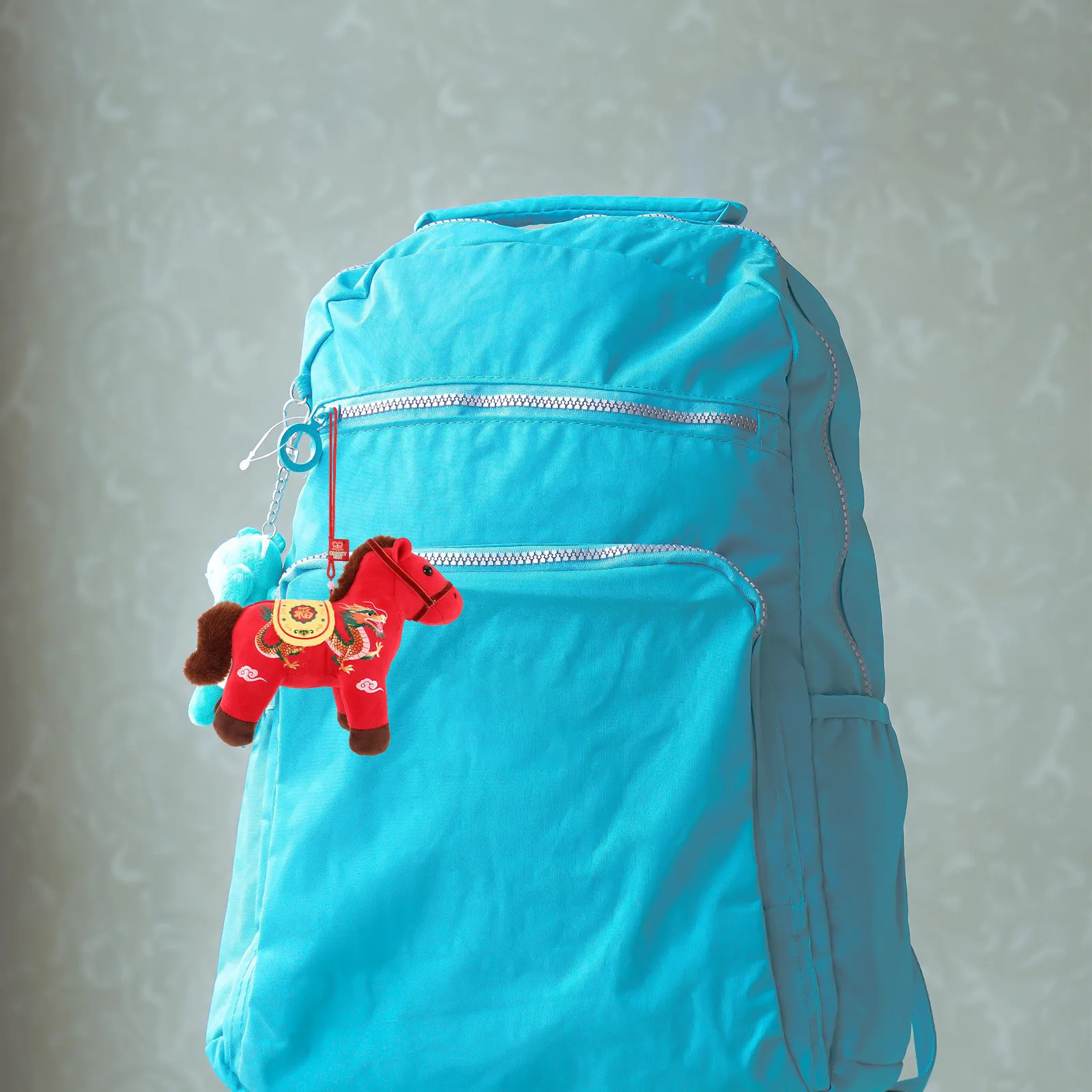 

Cute Cartoon Horse Keychain Stuffed Animal Hanging Ornament for Bag Purse Car 2026 New Year Celebration Lucky Mascot Accessory