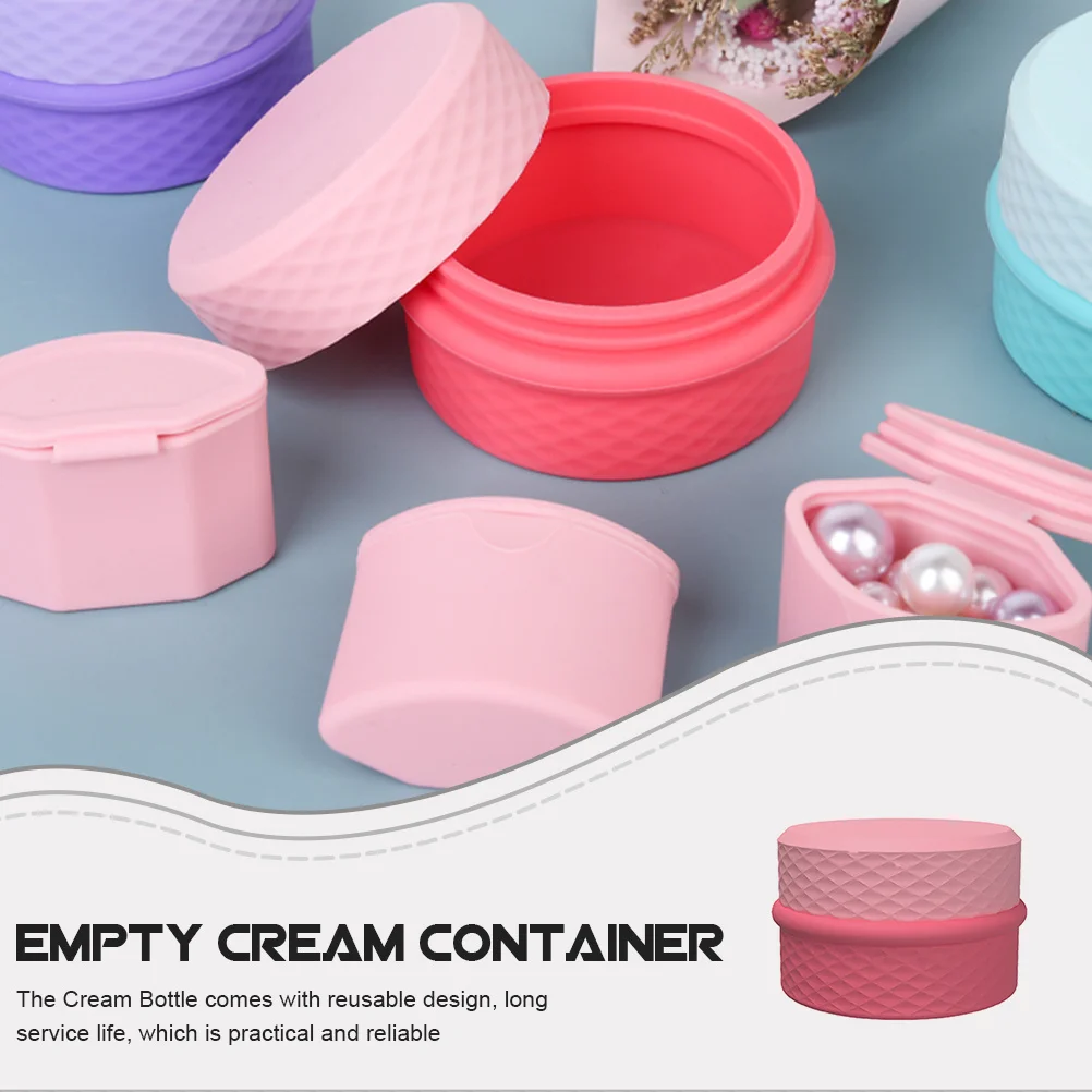 Silicone Travel Bottle Cream Storage Jar Refillable Leakproof Portable Container Lotion Balm Multi-Function Sample Box