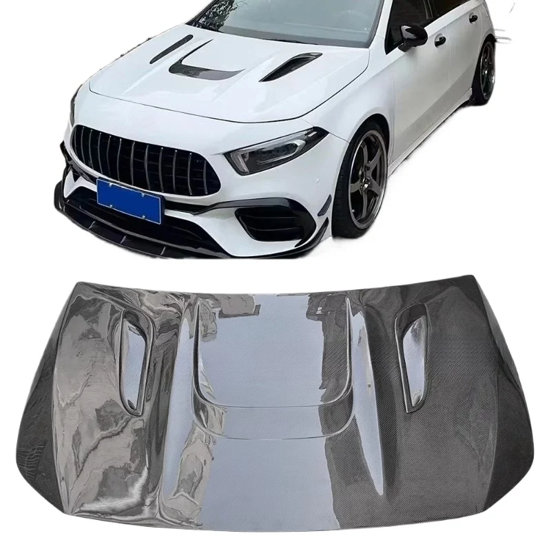 

Новая карбоновая накладка на капот (крышка двигателя) для тюнинга Mercedes-Benz W177 A45