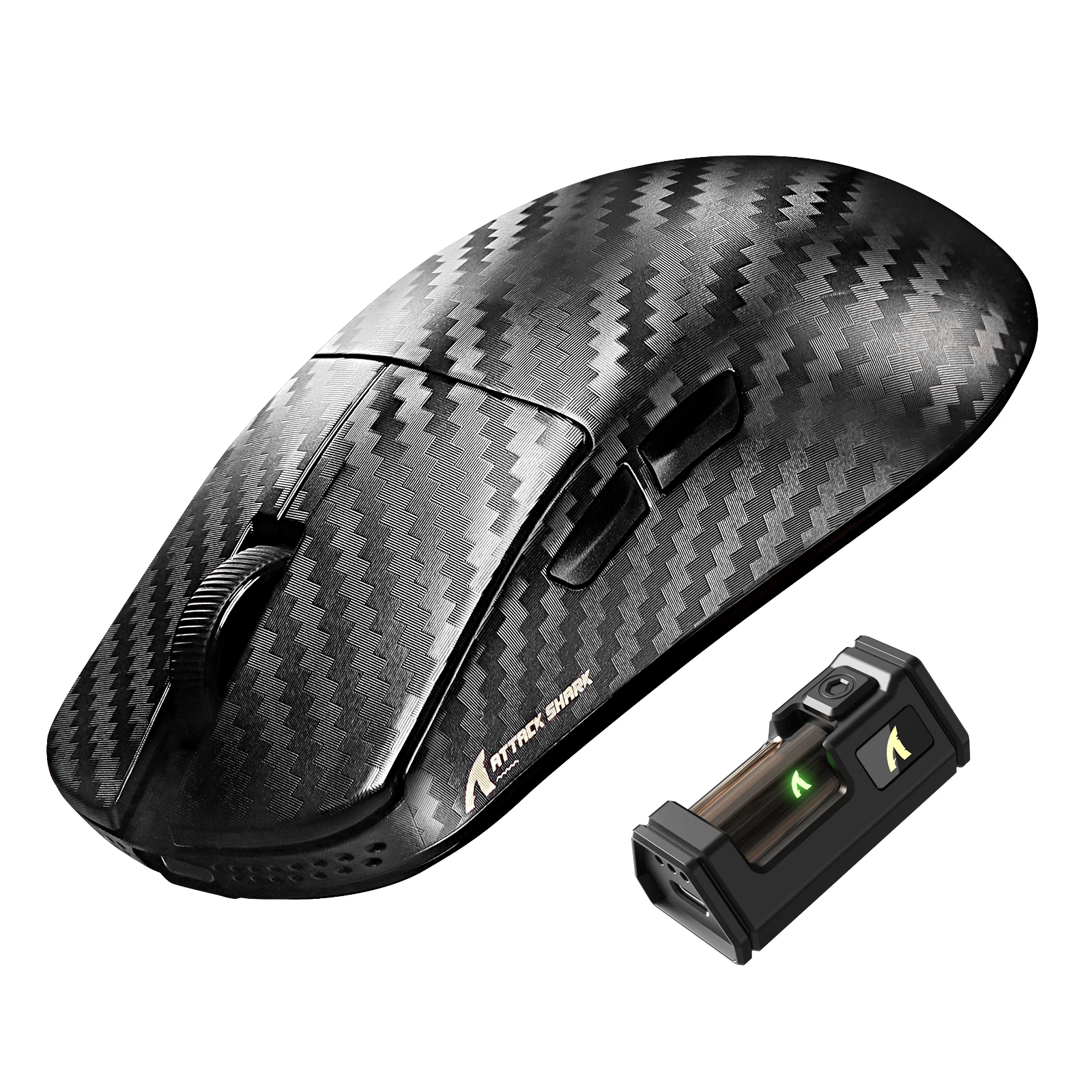 ATTACK SHARK R11 ULTRA Kabellose Gaming-Maus aus Kohlefaser, 8000Hz, PAW3950MAX, 42000DPI, 49g Leichtgewicht, 20000FPS, Nordic 52840