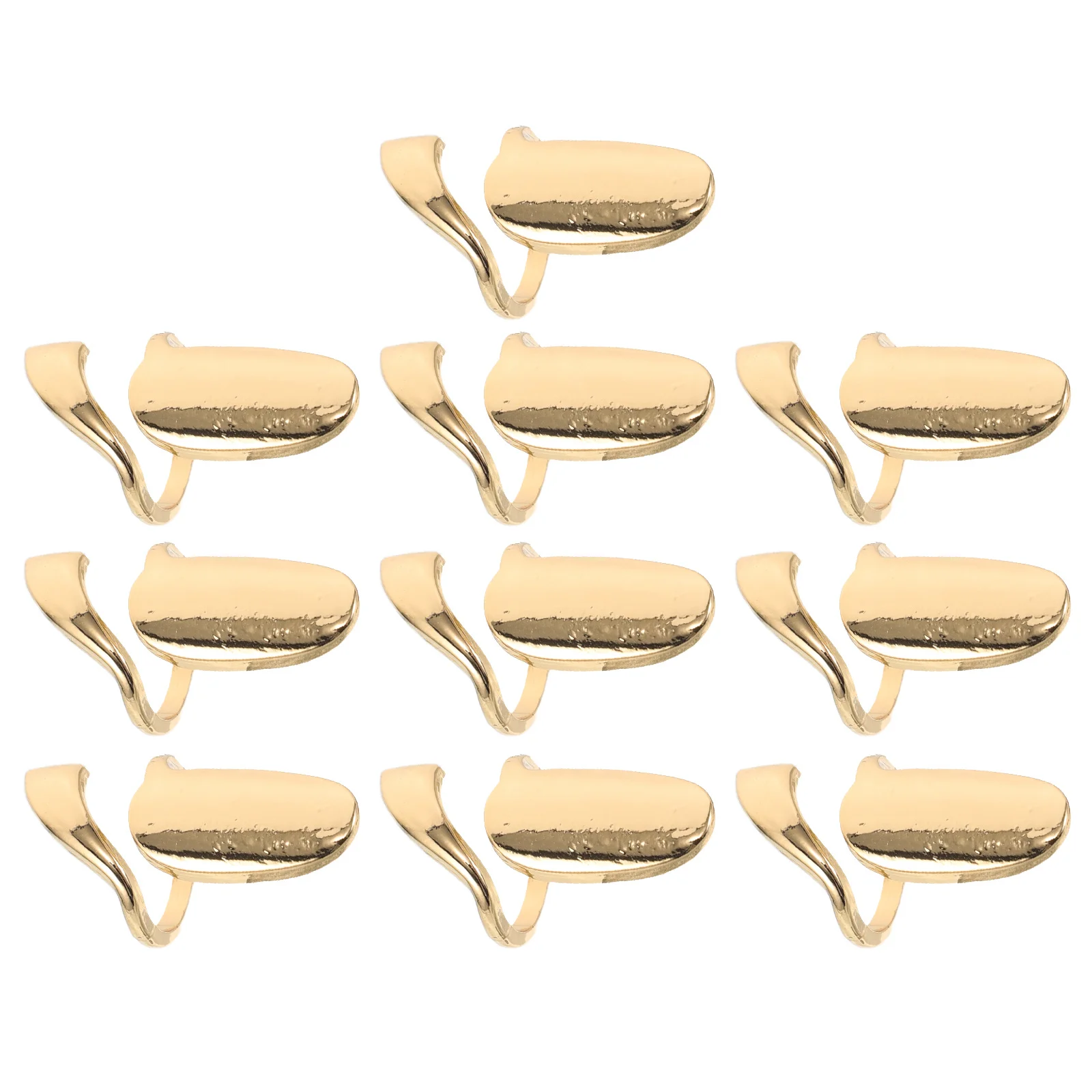 

10Pcs Fingernail Protection Rings Adjustable Retro Alloy Nail Jewelry for Women Office Home Manicure Nail Art