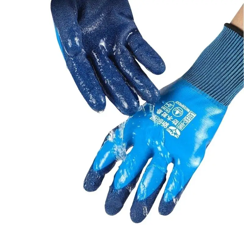 Double Latex Coated Work Safety Gloves 1 Pair Super Grip Anti-Slip Wear Resistant for Warehouse Handling Outdoor Jobs