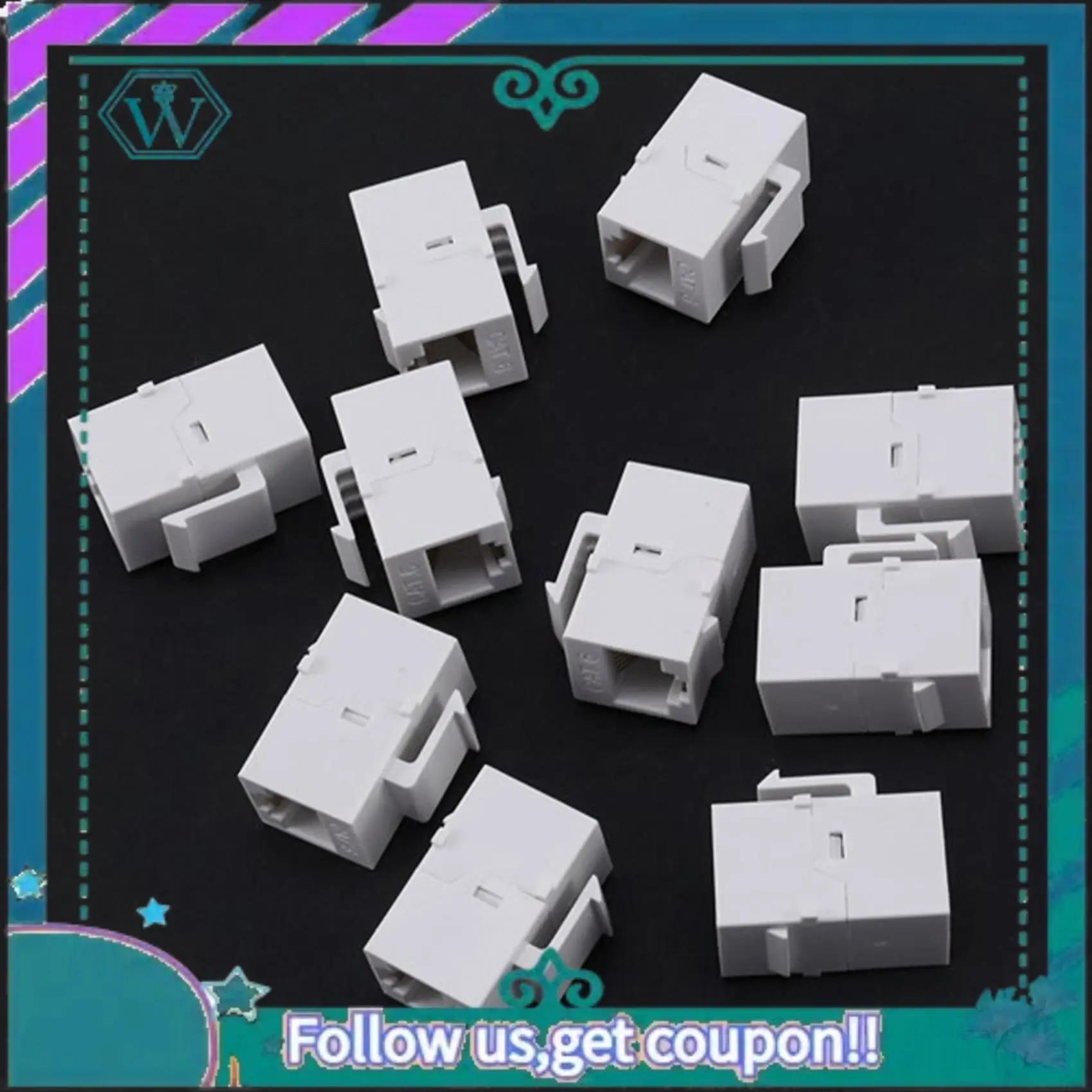 

Модернизированный разъем RJ45 Keystone Jack Cat6 RJ45 Удлинитель Ethernet Сеть LAN Cat 6, соединительные разъемы Удлинительный адаптер