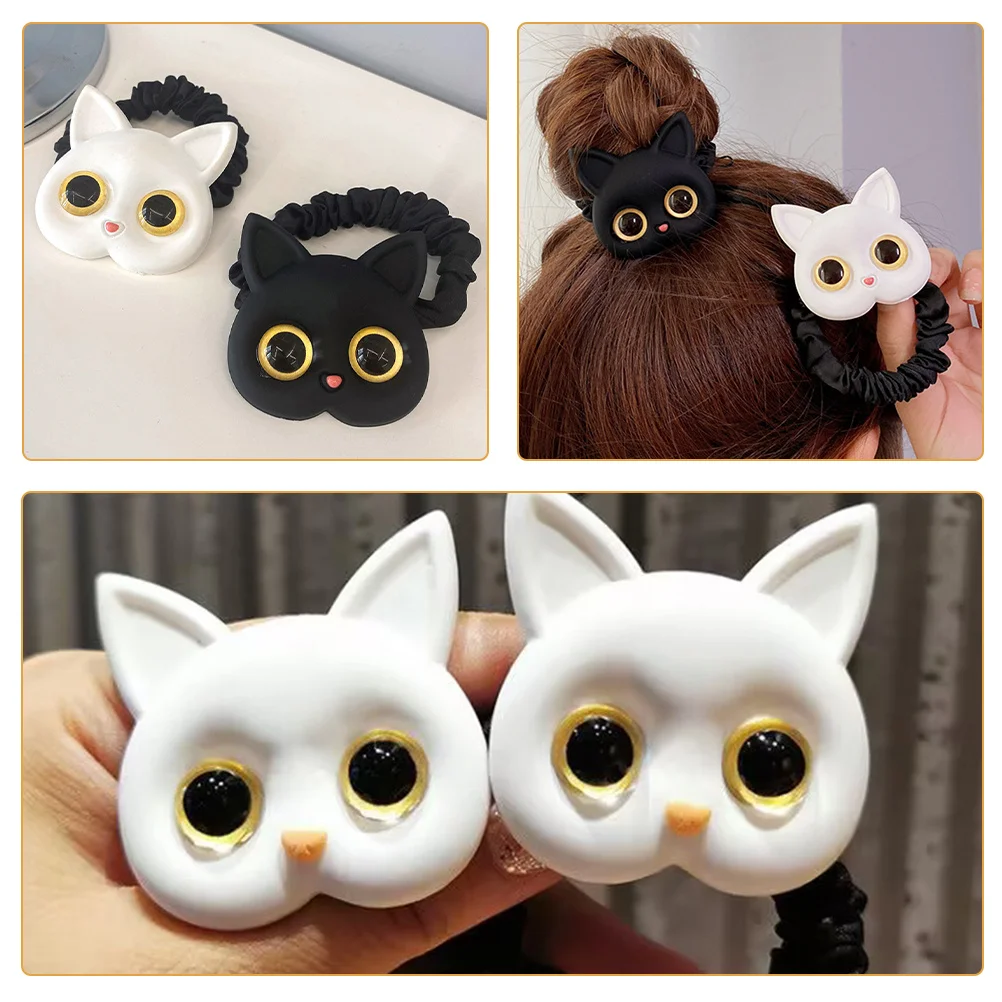 

6pcs Hair Ties Elastic Ponytail Holders For Thin Hair Bun Maker Styling Accessories Daily Party Wedding Use