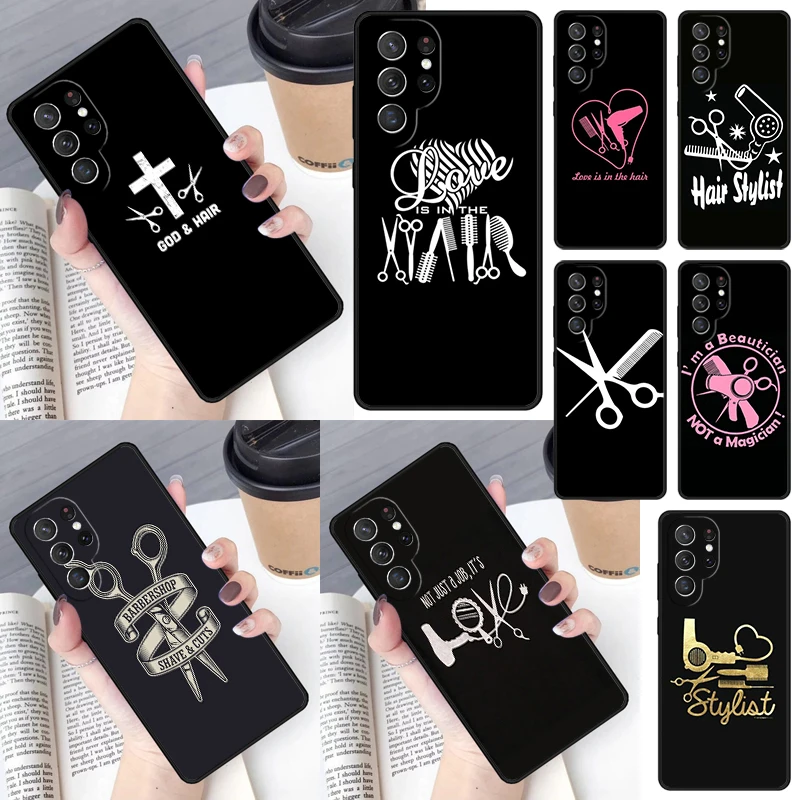 Barber Shop Hair Stylist Cover For Samsung Galaxy S23 Ultra S22 S20 S21 FE S8 S9 S10 Plus Note 10 20 Ultra phone Case