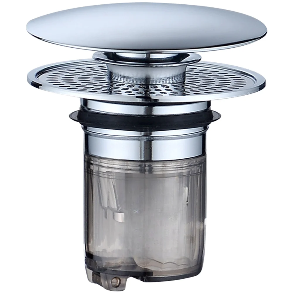 Drain Stopper for Wash Basin Using Solid Copper Construction with Press Activation and Magnetic Seal for Closed State Protection