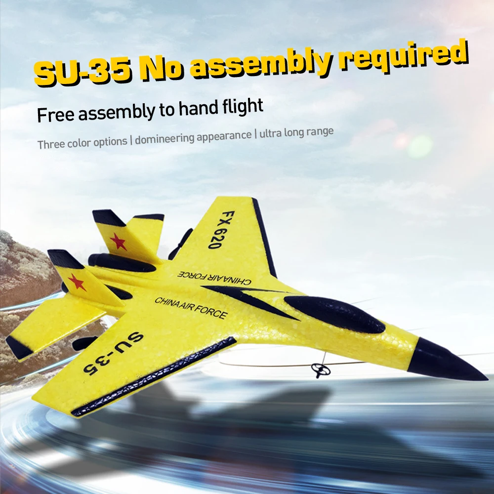 RC Plane SU35 2.4G With LED Lights Aircraft Remote Control Flying Model Glider Airplane F22 FX820 FX620 FX622 A380 EPP Foam Toys