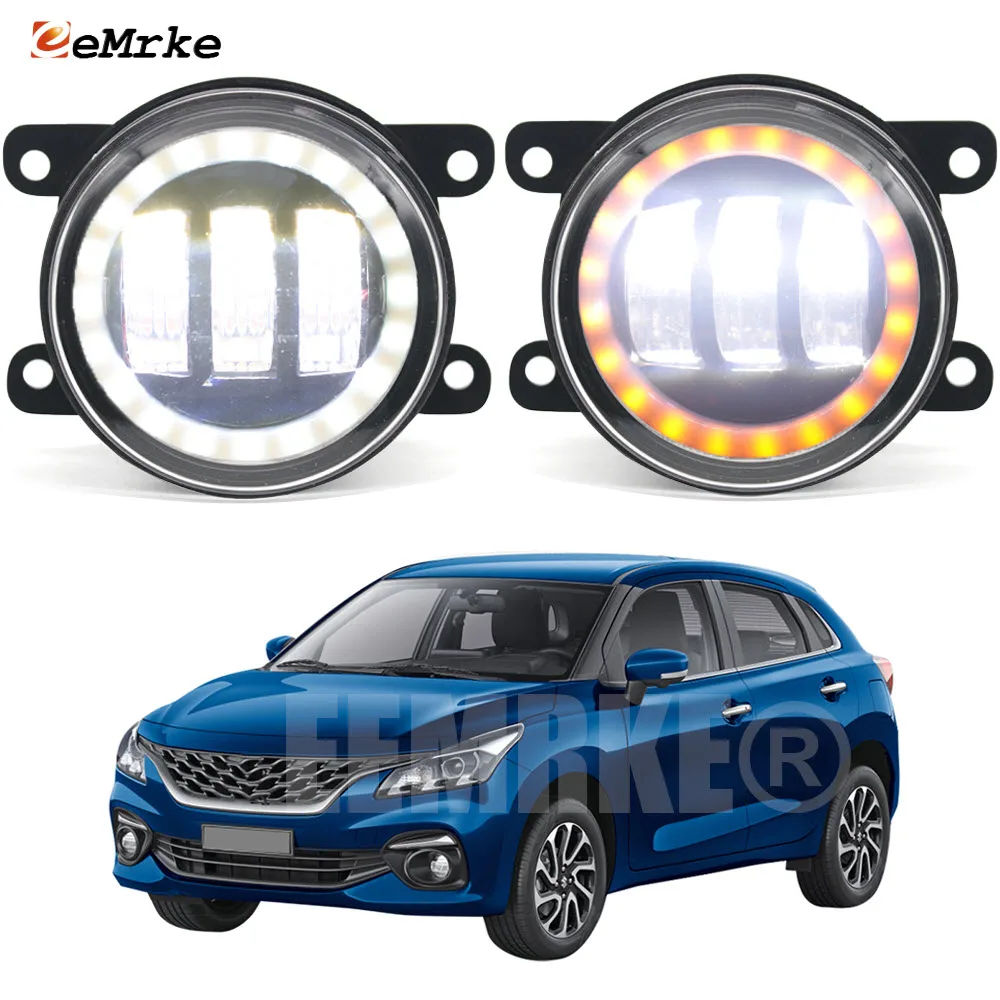 

Led Fog Lights PTF 30W With Lens For Suzuki Baleno 2022 2023 2024 Car Turn Signal Light Angel Eye DRL Daytime Running Lamp Kit