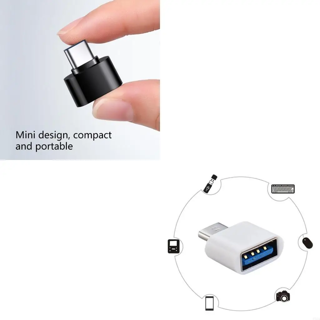 193A 1 Pair for Mobile Phones and Tablets TypeC to USB Adapter Conversion Data Transmission Charging Conversion