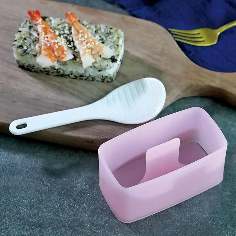 Spam Musubi Non Stick Sushi Maker Mold Kit with Spoon  DIY Onigir Rice Ball Mold Rectangular Sushi Maker for Kids Lunch Making