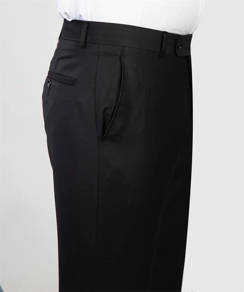 Set Setelan Pria Hitam Kristal 2 Potong Blazer + Celana Panjang Jaket Tuksedo Pernikahan Mantel Pria Katun Kantor Kancing Dua Baris Formal