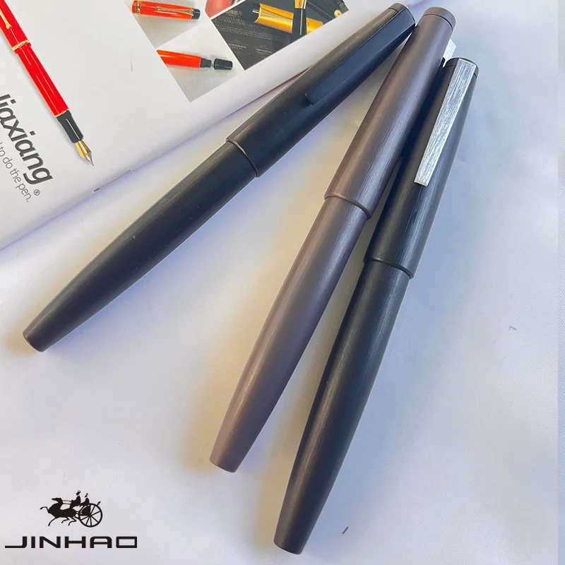 1 Stück JINHAO 80 Carbon Fiber Series Silber/Grauer Clip Iridium Füllfederhalter – Detail 3