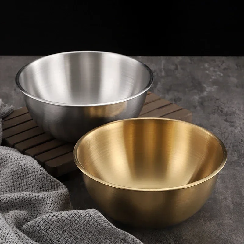 

Kitchen Stainless Steel Bowls with Scale Korean Style Large Capacity Soup Noodles Ramen Bowl Fruit Salad Food Containers