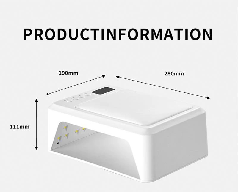 Professional Nail Lamp With Hand Pillow 72W Nail Dryer 60 LEDs Automatic Sensing UV Lamp for Manicure LED Nail Lamp for Nail Art