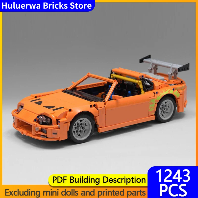 

Модель меховых фильмов MOC, строительные кирпичи Supra MK4, спортивный автомобиль, модульная технология, подарки, сборка, детский игрушечный костюм