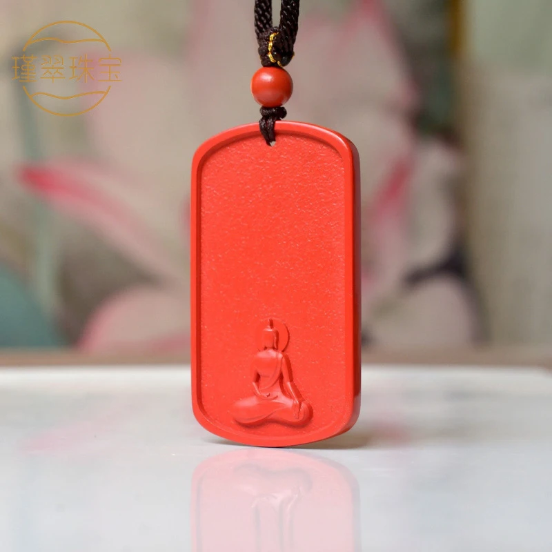 Amorphous Buddha Pendant High-Content Red Necklace Men and Women Neck Jewelry