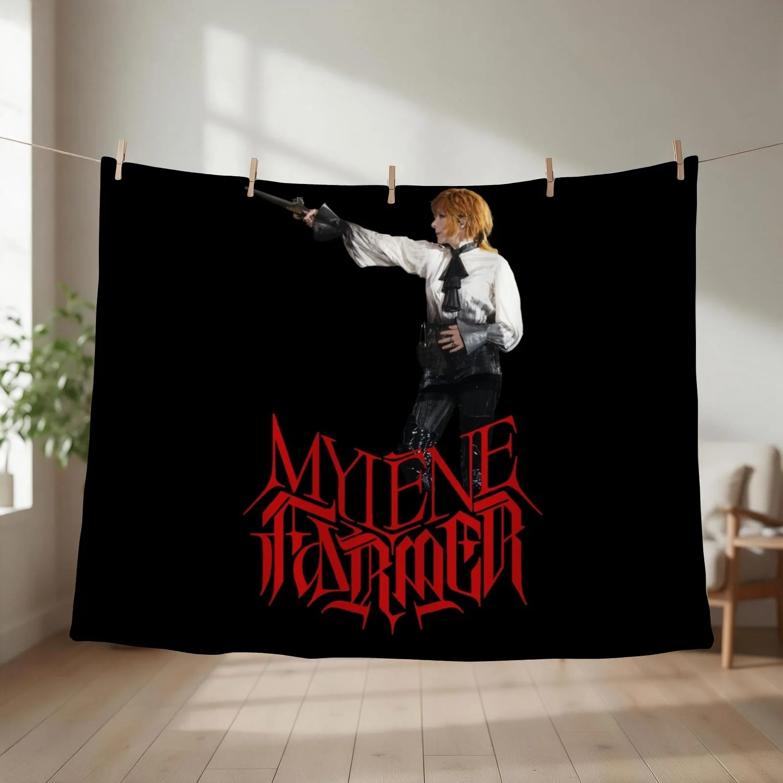 Mylène Farmer Nevermore 2024 Throw Blanket couch cozy soft plush fuzzy picnic outdoor blanket