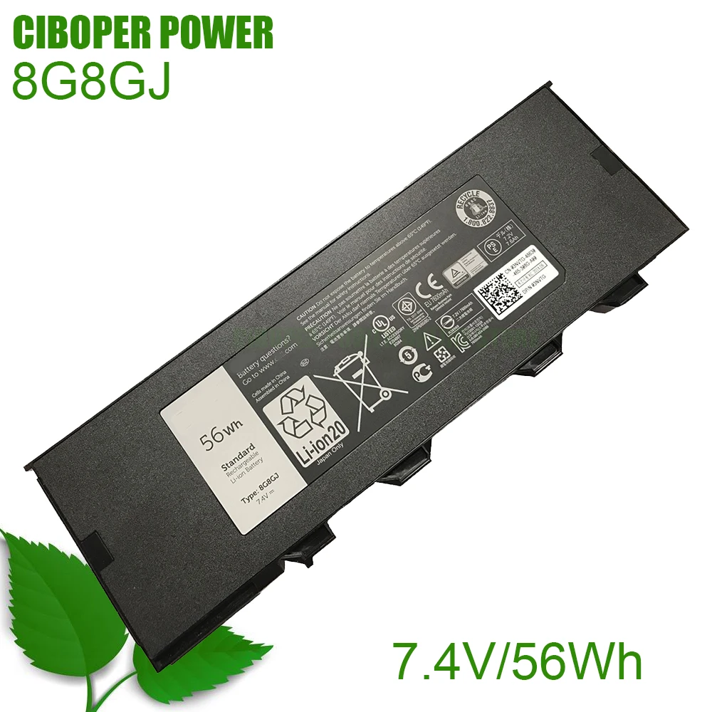 CP Genuine Laptop Battery NJTCH 3NVTG 8G8GJ 7.4V/56Wh For Latitude 12 7214 Rugged Extreme E7204 Series Notebook P18T