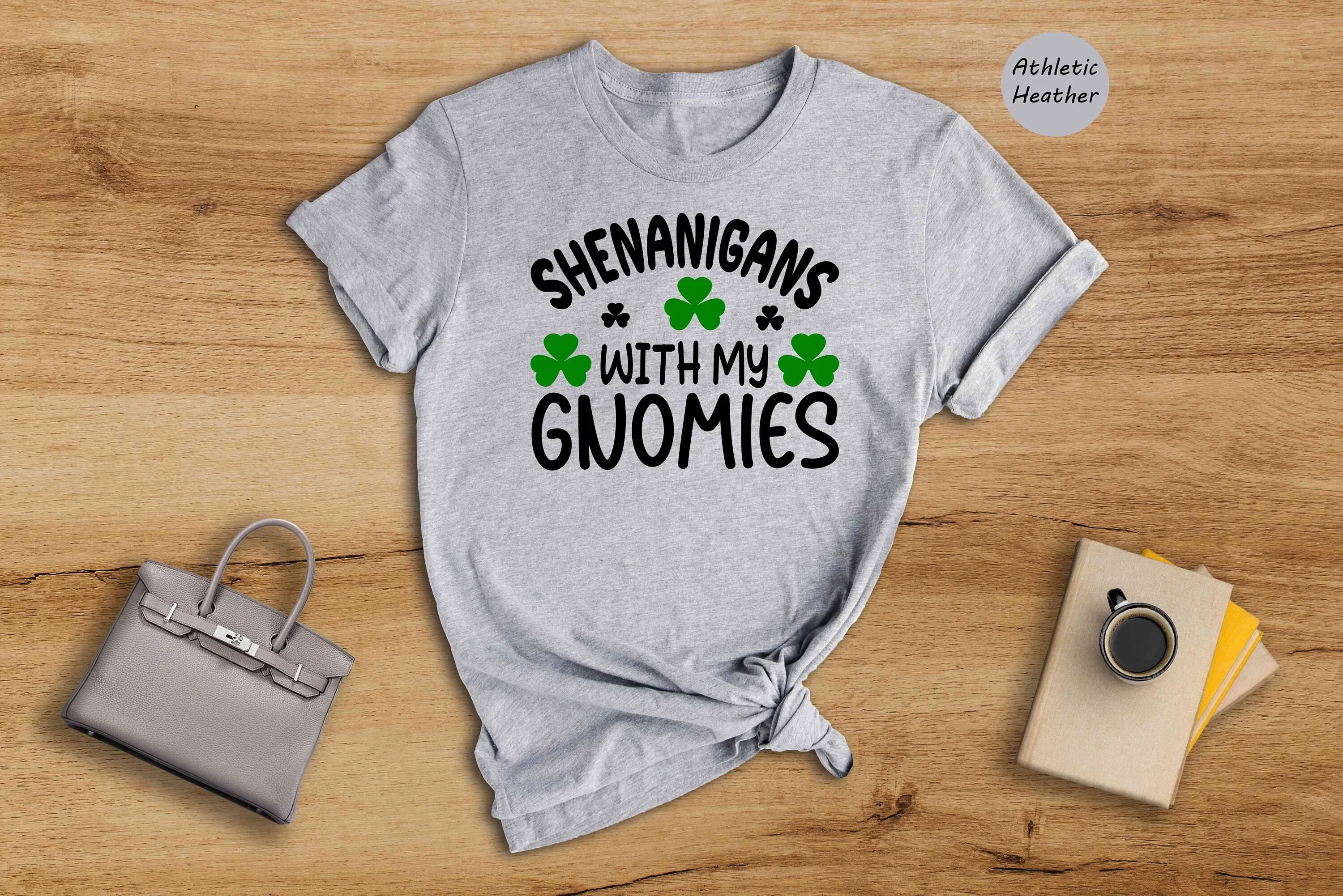 Shenanigans With My Gnomies T Shirt Shamrock Gnome Friends Saint Patricks Day Crew