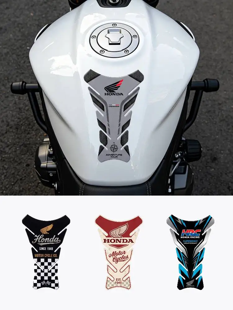 

FOR HONDA Motorcycle PVC Tank Pad Tank Cap Protector Racing Sticker Universal
