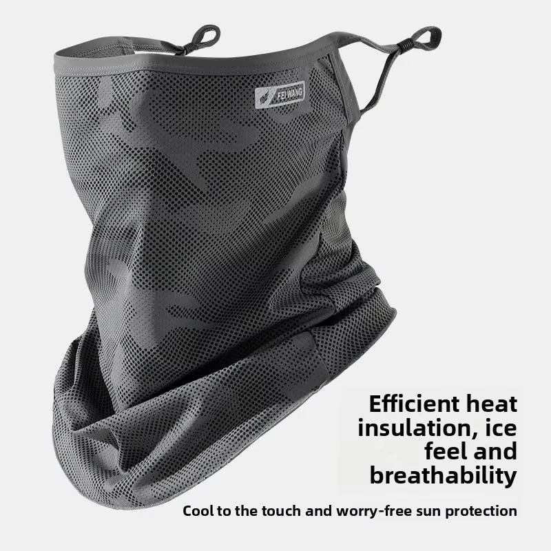 Anti-UV Cycling Mask Sunscreen Face Cover Breathable Ice Silk Face Scarf Men Women Outdoor Sports Fishing Hiking Cooling Mask