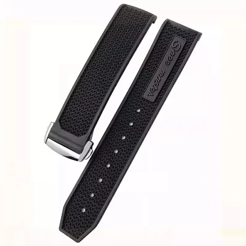 New-Rubber Silicone Watchband for Omega Speedmaster Watch Strap Steel Deployment Buckle 22mm Men\'s watch accessories