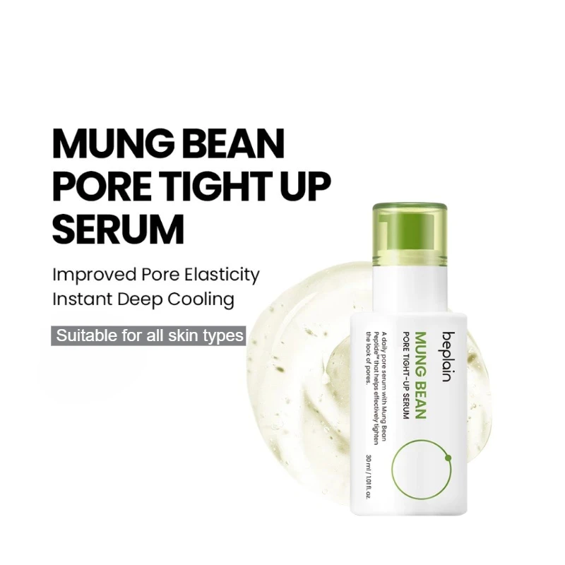 

Korean Skincare Mung Bean Pore Tight-Up Serum,Pore Care Anti-Aging Serum Facial Moisturizing Brightening Repair Essence 2pcs Set