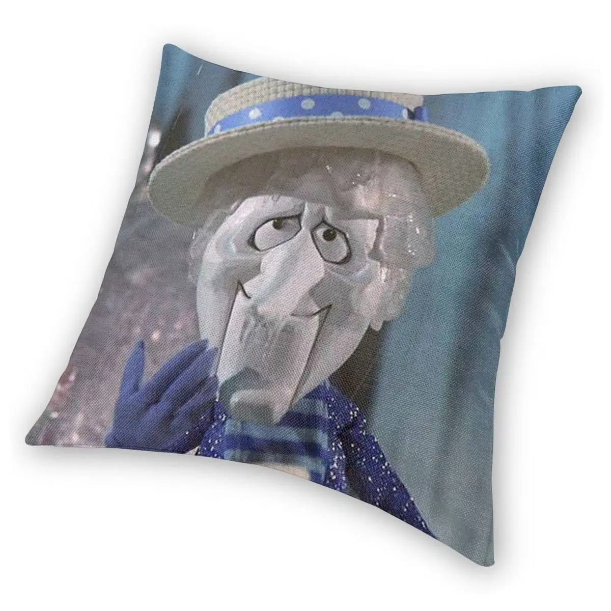 كسوة وسادة مربعة من البوليستر والكتان المخمل ، كسوة وسادة مبتكرة بسحاب ، غطاء وسادة منزلية بدون سانتا كلوز ، كباس تجميد #4